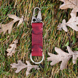 Lone Deer Leather Metal Tip Keychain