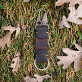 Lone Deer Leather Metal Tip Keychain
